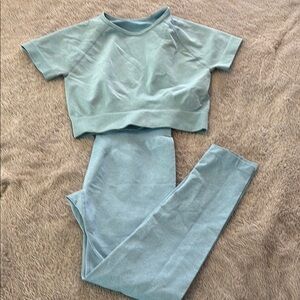 Blue Two-Piece Activewear Set